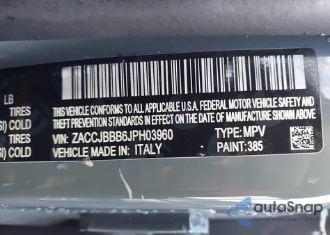 2018 Jeep Renegade Latitude 4X4 z USA, uszkodzony, nr VIN ZACCJBBB6JPH03960